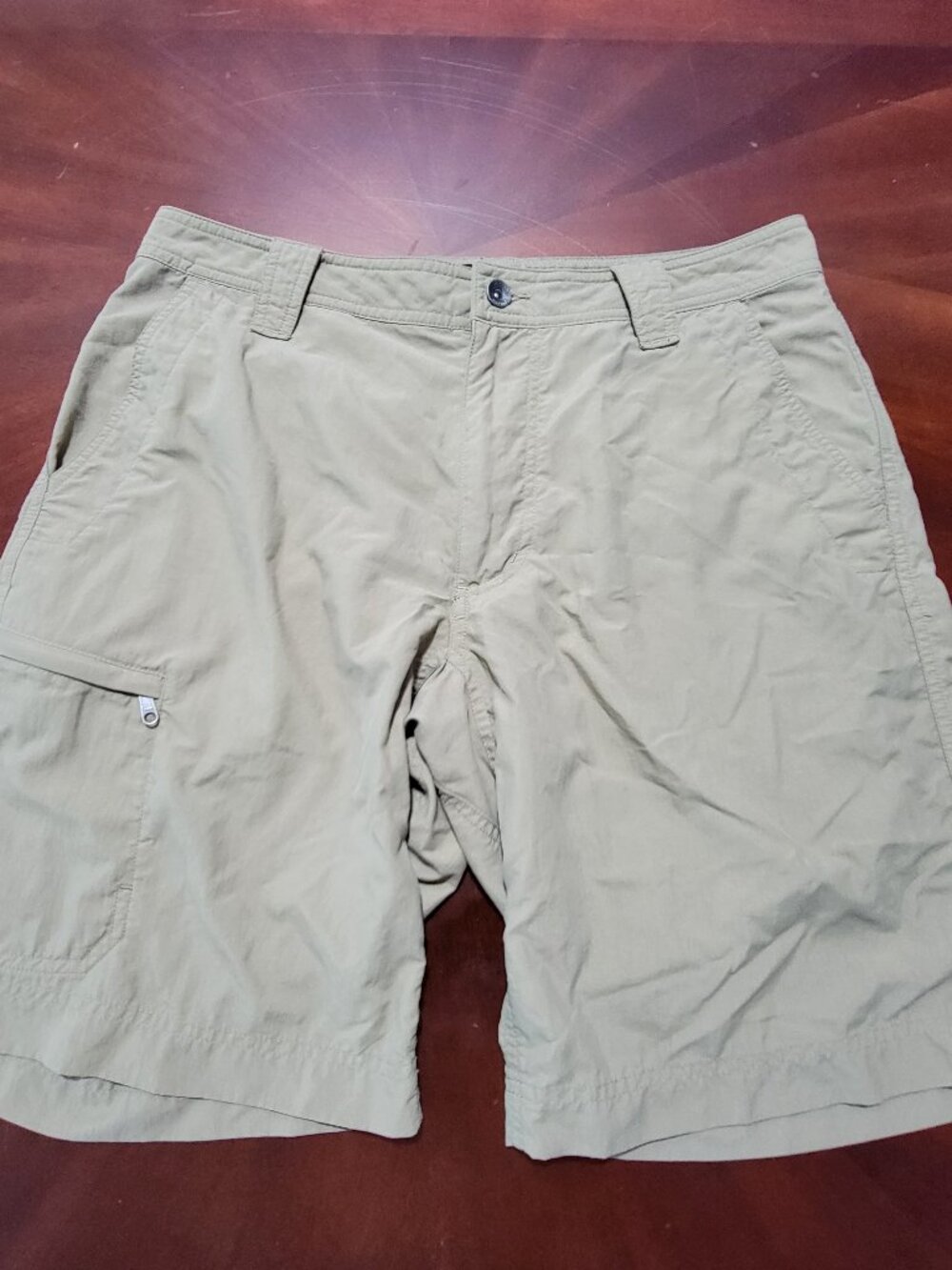 Marmot Men's Nylon Hiking Shorts Size 32 Khaki Tan Cargo Travel Outdoor SCC-137
